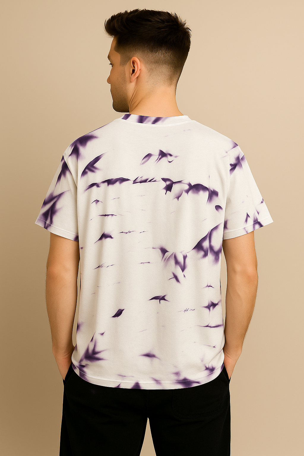 Oversized Down Shoulder Cotton T-shirt