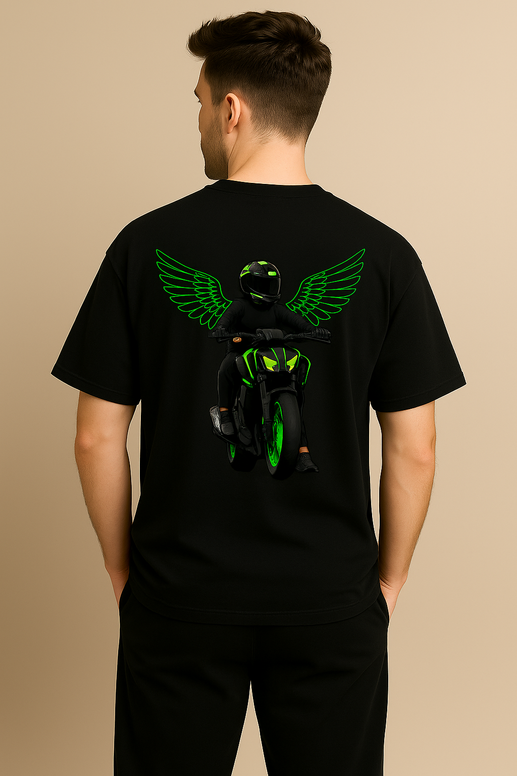 Oversized T shirt men black
