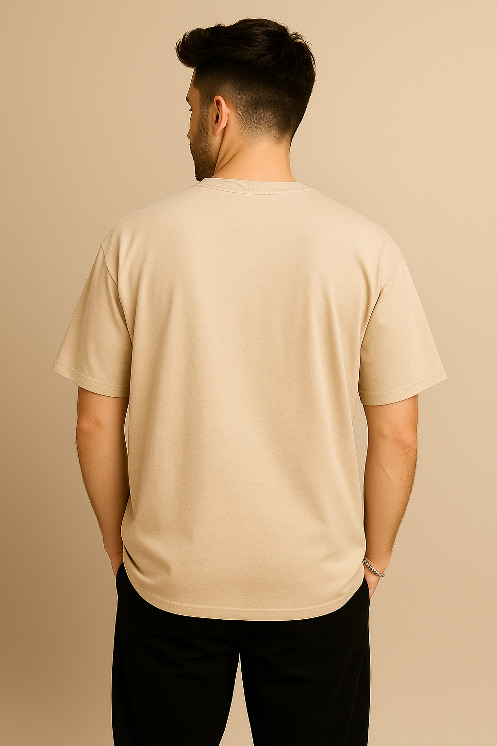 PLAIN OFF WHITE OVERSIZE TSHIRT