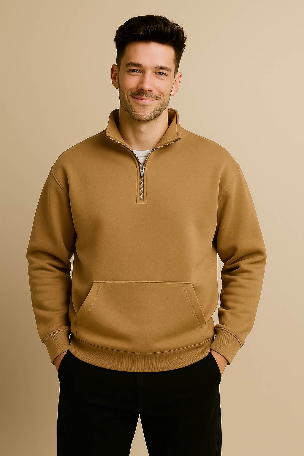 Quarter-Zip Utility Sweatshirt