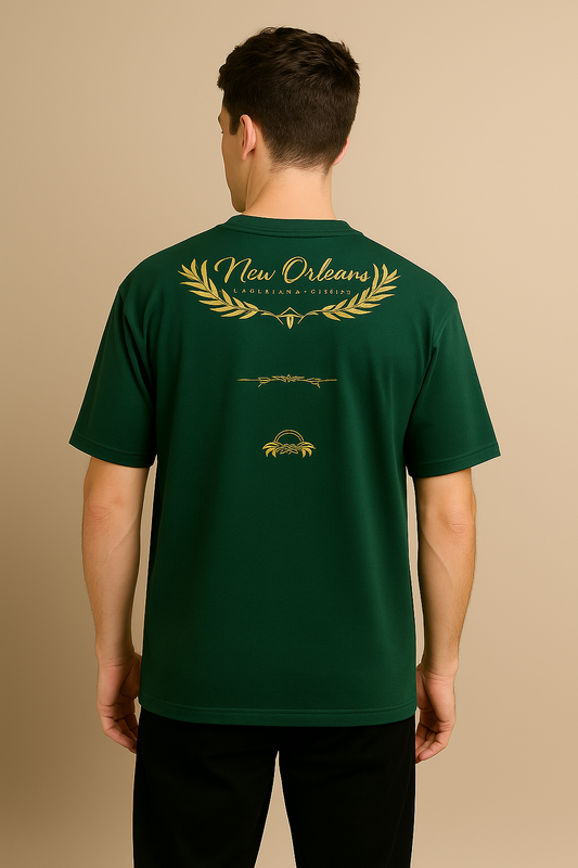 Classic Forest Green Street Tee – Front Print
