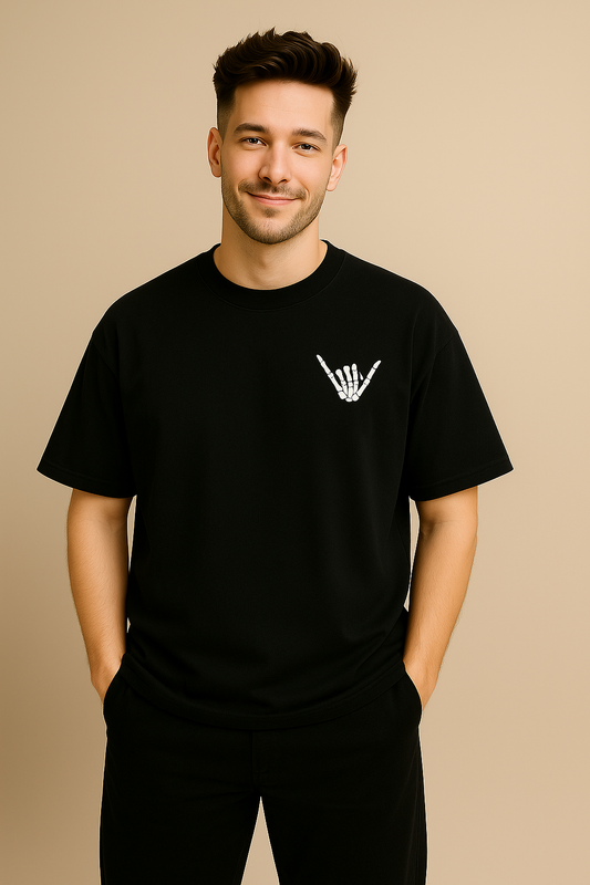 Oversized T shirt men black