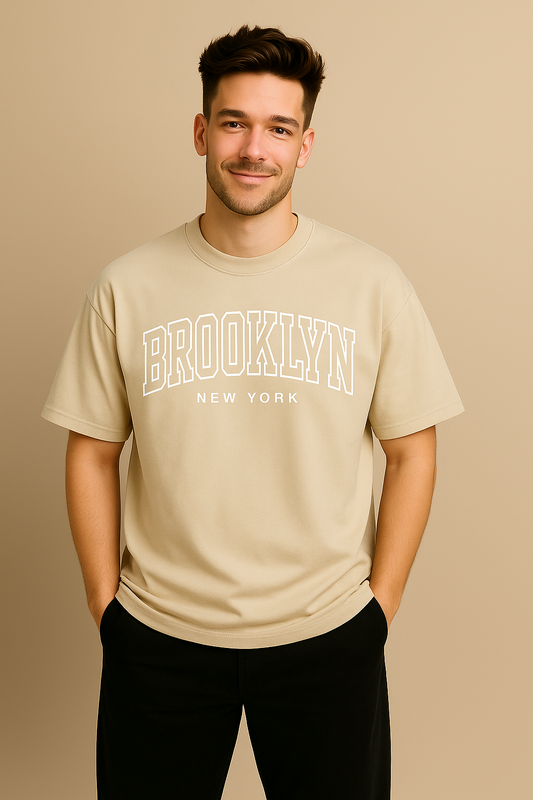 PLAIN OFF WHITE OVERSIZE TSHIRT