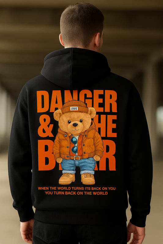 Danger Bear Hoodie – Black